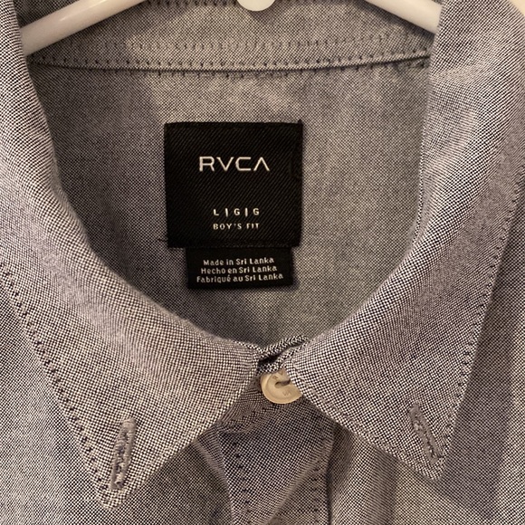 Boys RVCA button down collared shirt - Picture 4 of 5